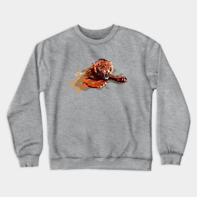 FIRE TIGER Crewneck Sweatshirt by naj